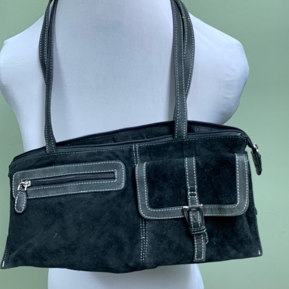 🆕MULTI-compartment with pockets suede handbag